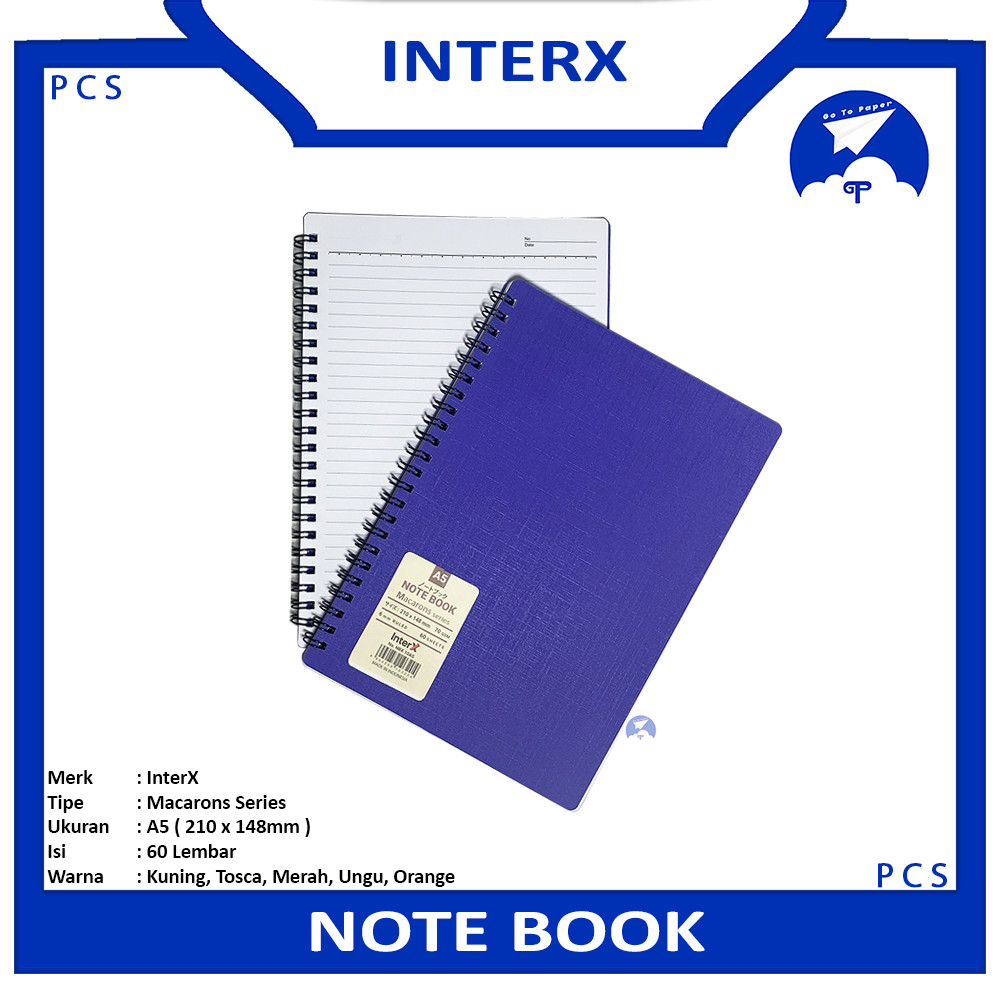 

InterX - Note Book A5 NBX-10A5 - Macarons Series - Pcs