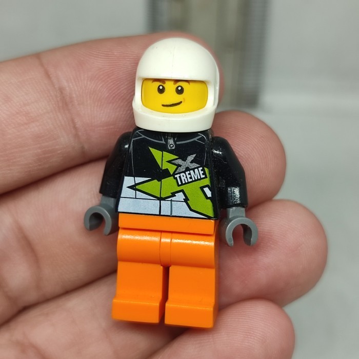 Mini Figure Lego Vintage Biker Male Black Jacket Original