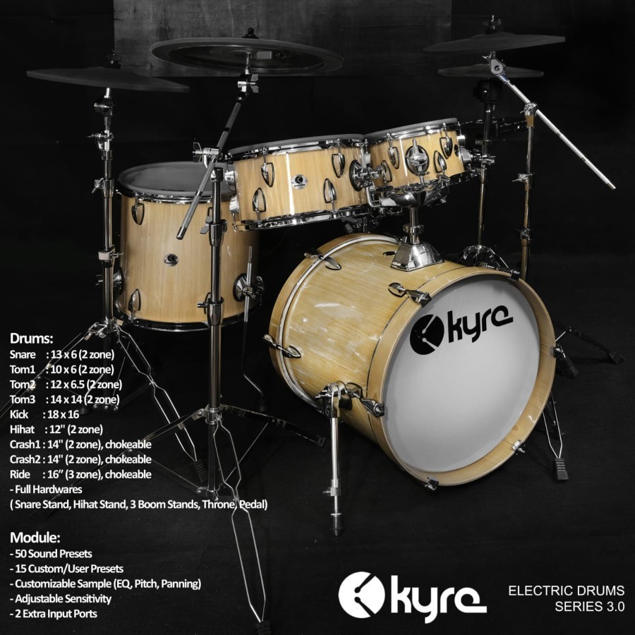 SPESIAL PROMO 70% Drum Akustik Electric Kyre 3.0 / Drum Akustik Elekrtik Kyre Garansi dan Original