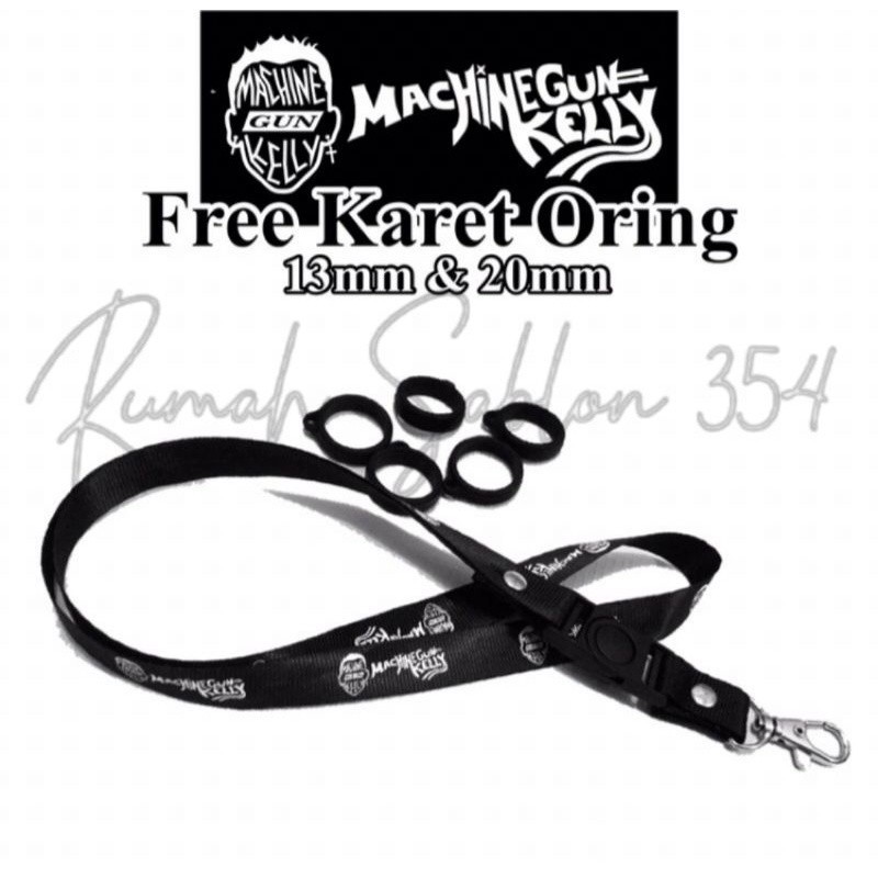 

lanyard MGK band rapper / gantungan kunci MACHINE GUN KELLY / tali lanyard nametag id card / gantungan leher pods
