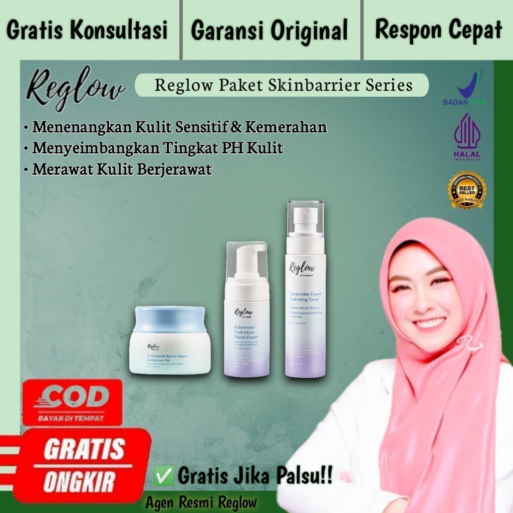 ORIGINAL Skincare Reglow Memperbaiki Kulit Kemerahan Aman Untuk Bumil Halal-BPOM