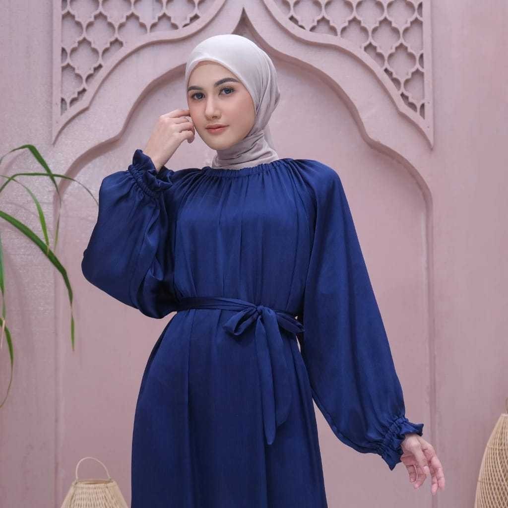 GAMIS LEBARAN BUSUI 2024 SATIN VELVET PREMIUM