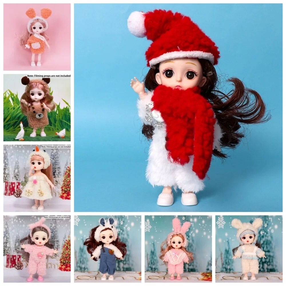 1/12 Scale 16cm BJD Doll Cute 16cm Figure Big Eyes Bjd Mini 16cm Doll 13 Joints Sweet Movable BJD Do