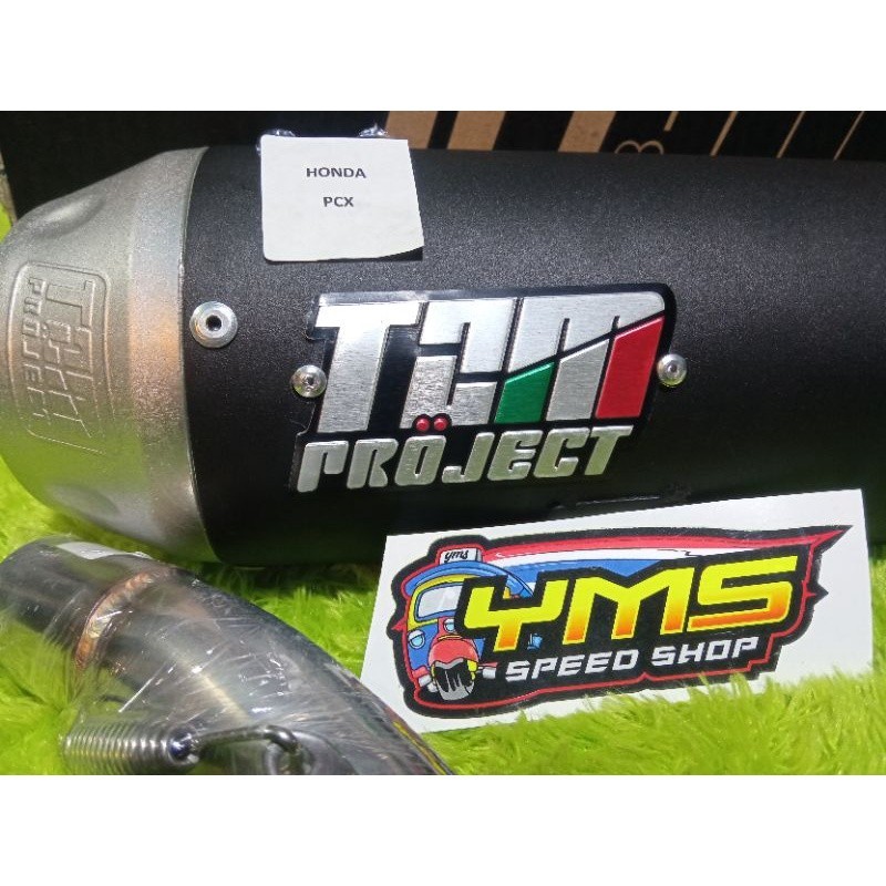 Knalpot TZM tom project original untuk vario old vario new pcx 150 sudah include end muffler lengkap