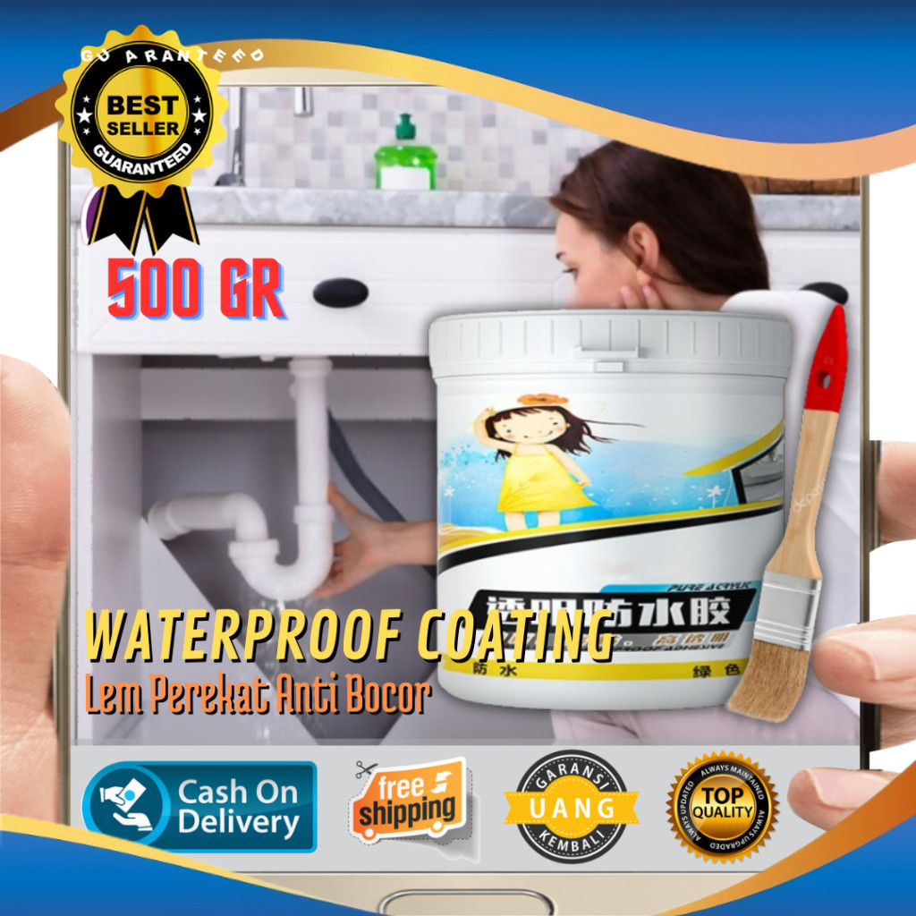 

Lem Anti Bocor 500gr - Lem Anti Rembes 500gr - Perekat Cat Atap Anti Bocor 500gr - Lem Coating Waterproof 500gr