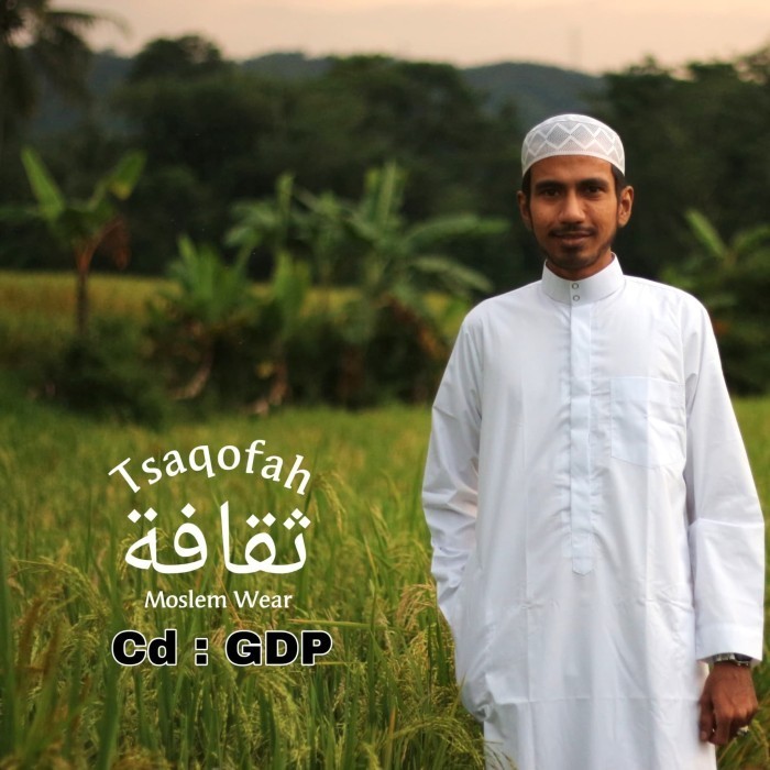 promosi toko Gamis Dewasa Pria Putih Tsaqofah type GDR Busana Muslim