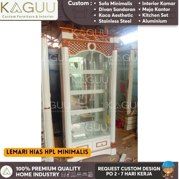 

PROMO SPESIAL Lemari Hias Duco 2 Pintu / Custom Lemari Kristal 2 Pintu Palembang