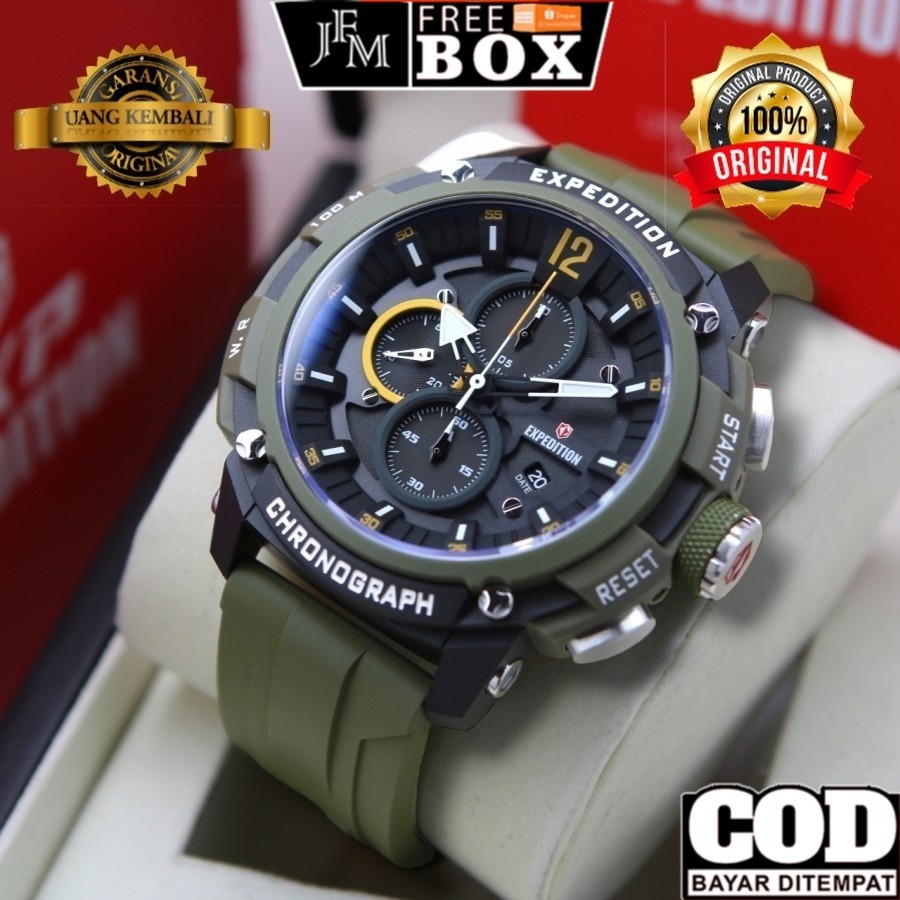 JAM TANGAN PRIA EXPEDITION E 6781 / E6781 RUBBER ORIGINAL NEW M3 MOS2