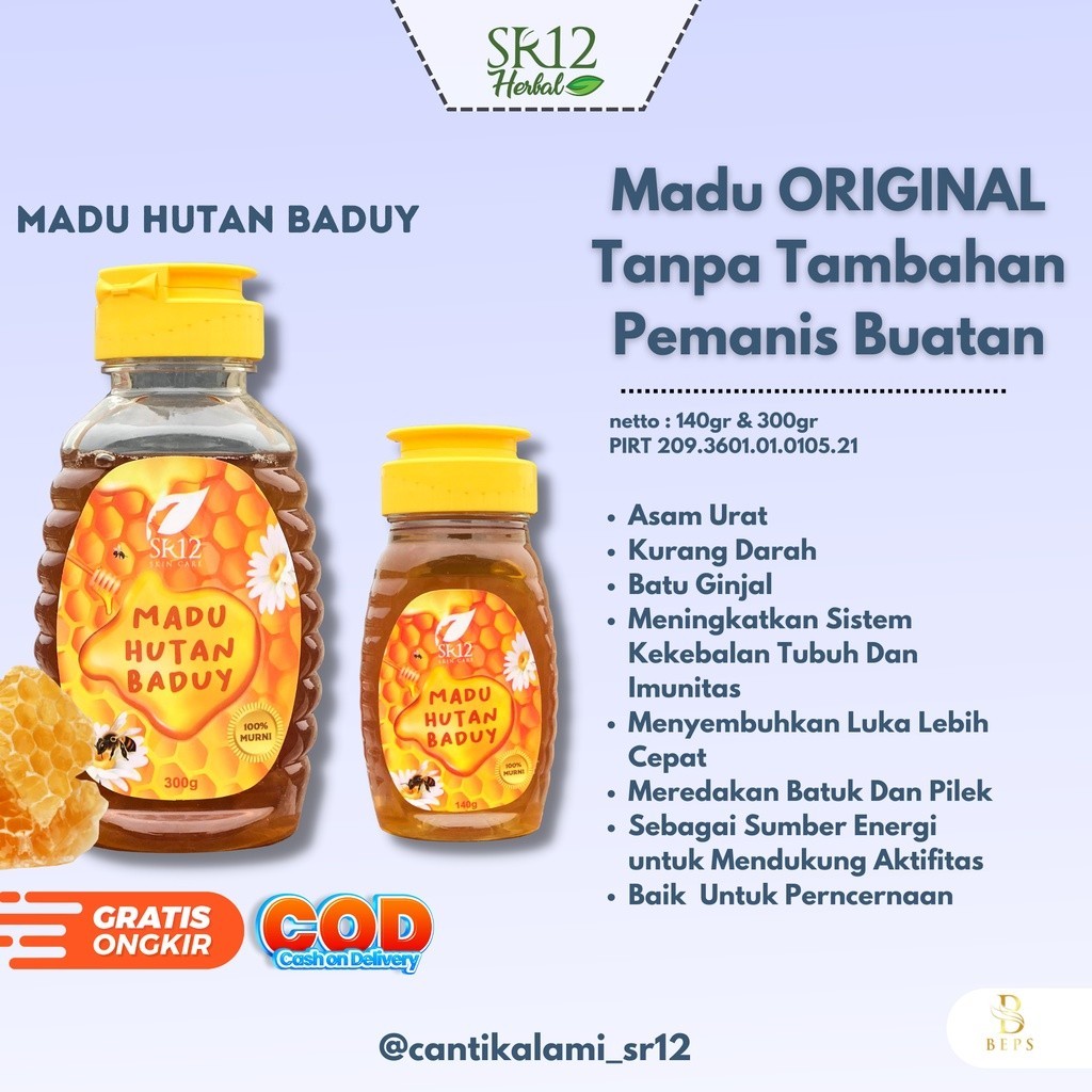 

Madu Hutan Asli Madu Hutan Baduy - Meningkatkan Sistim imunitas Tubuh 140gr - 300gr