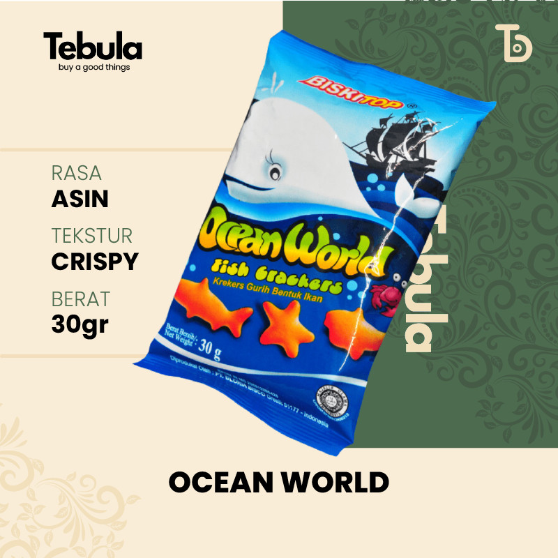 

[ TEBULA ] - OCEAN WORLD 30Gr biskuit imut lucu enak bergizi bentuk hewan laut