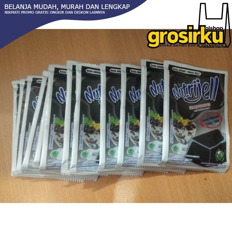 

NUTRIJELL JELLY POWDER RASA CINCAU / GRASS JELLY 10 gram SEGAR