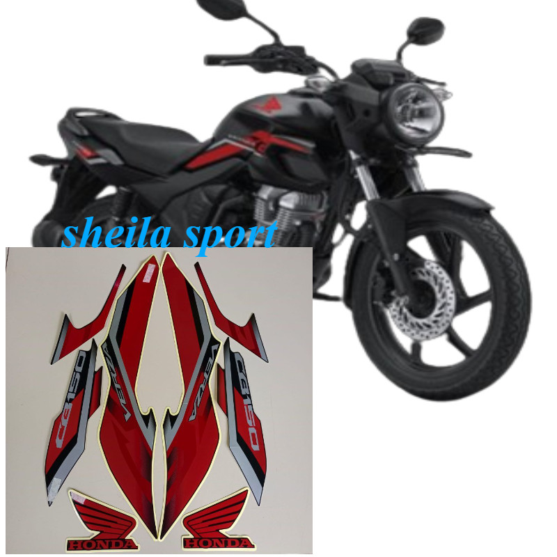 Striping oryginal honda cb 150 verza thn 2021 2022 2023 hitam doff / Stiker motor verza