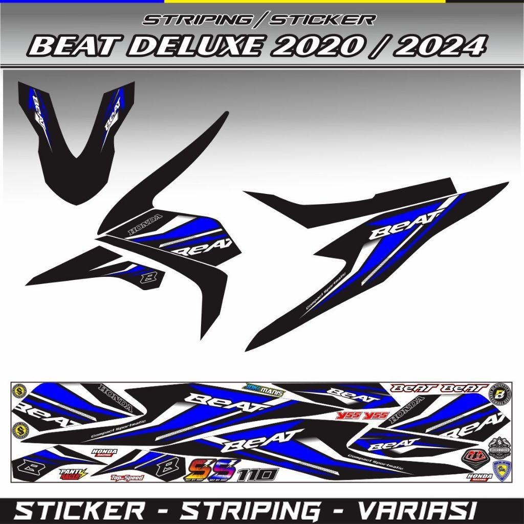 STRIPING MOTOR / STRIPING MOTOR BEAT 2020 2023 VARIASI STIKER BEAT DELUXE MOTIF SIMPLE STRIPING