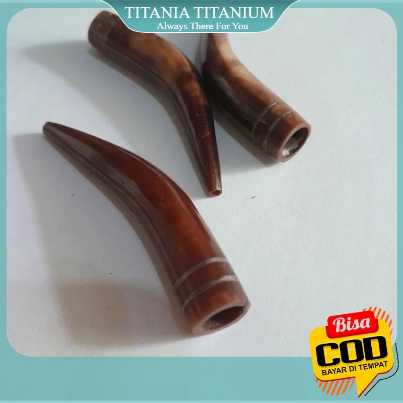 TITANIA [COD]. Pipa Cangklong Once kayu kokka / kaokah / Kaukah asli warna coklat halus mengkilap