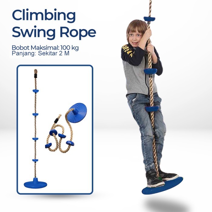 Mainan Memanjat Anak Children Climbing Swing Rope 2M