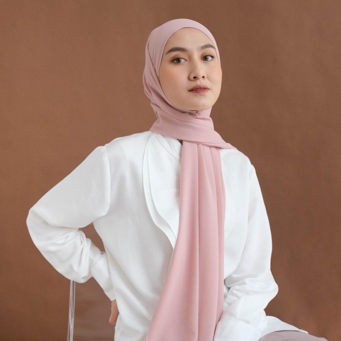 [[PREMIUM]]DISKON PASHMINA INNER 2in1 CERUTY BABYDOLL 180x75 cm - DUSTY PINK