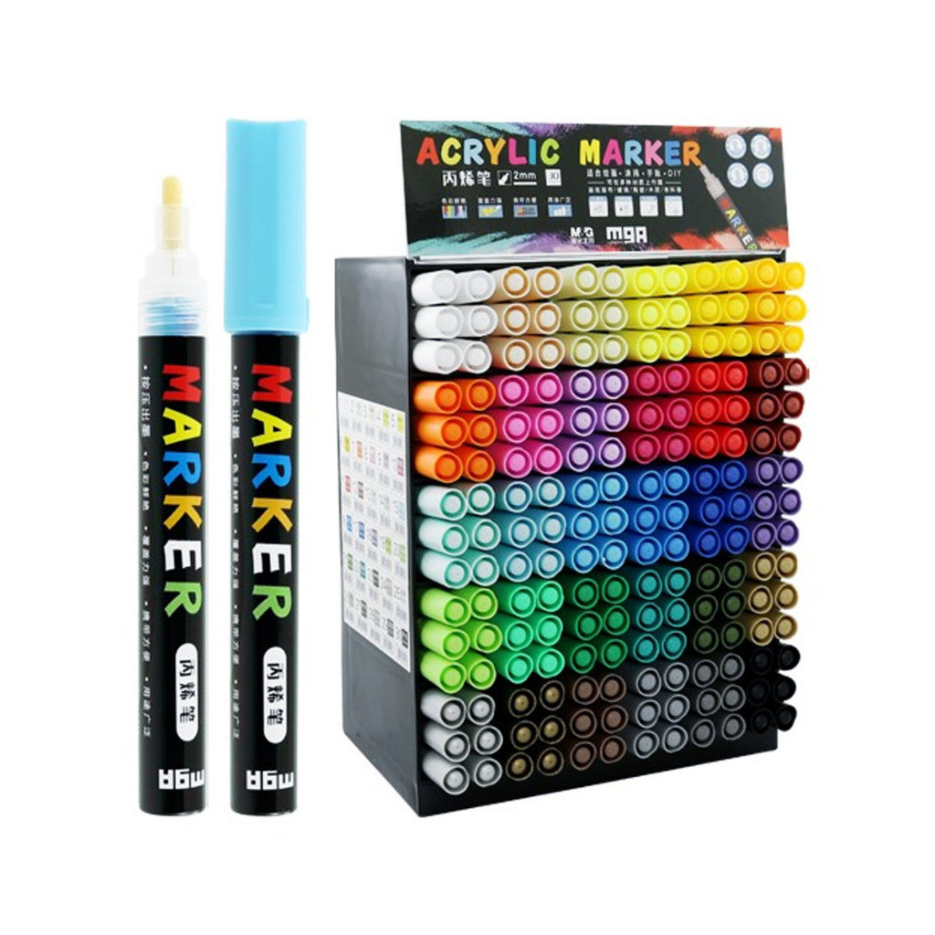 

Spidol Permanent AKRILIK Acrylic Marker M&G Colorfull 1 Pcs Warna-Warni