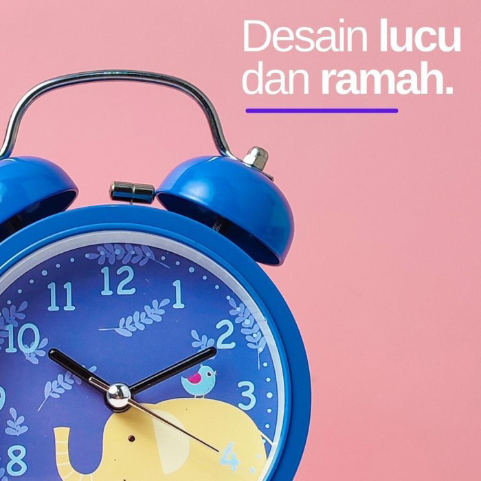 

HUARI Jam Weker Alarm Analog Clock Night Light Easy View - M04
