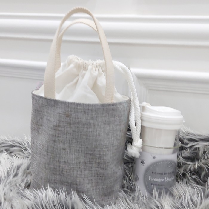 

[New Arrival]Promo!!! bag hampers baby tas hampers serut kanvas - Abu-abu