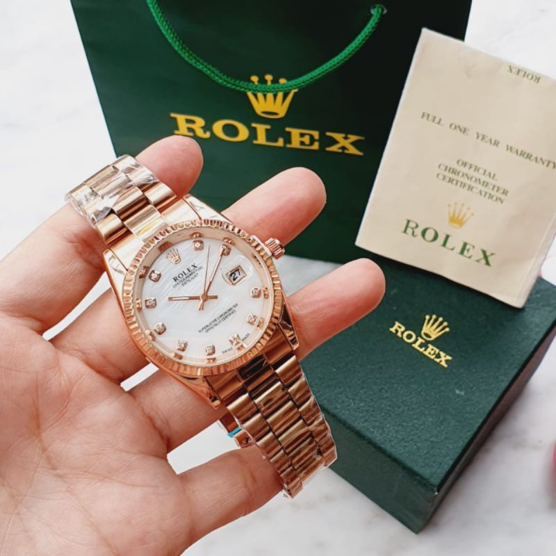 COD (TERBARU) JAM TANGAN WANITA ROLEX 1186PW FREE BOX ROLEX & PAPERBAG || JAM TANGAN WANITA TERBARU