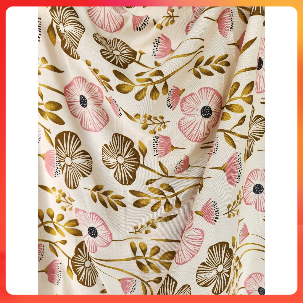 Bahan kain katun rayon viscose motif motif bunga terbaru best sellerr cantik bunga kecil bunga besar