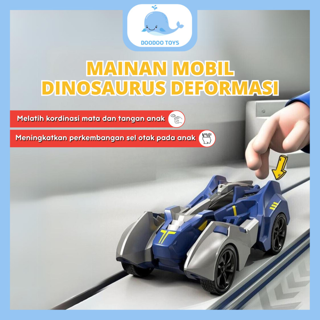 Mainan Mobil Mobilan Dino Saurus Deformasi - Mobil Dinosaurus Truck - Mobil Bisa Berubah Jadi Robot 