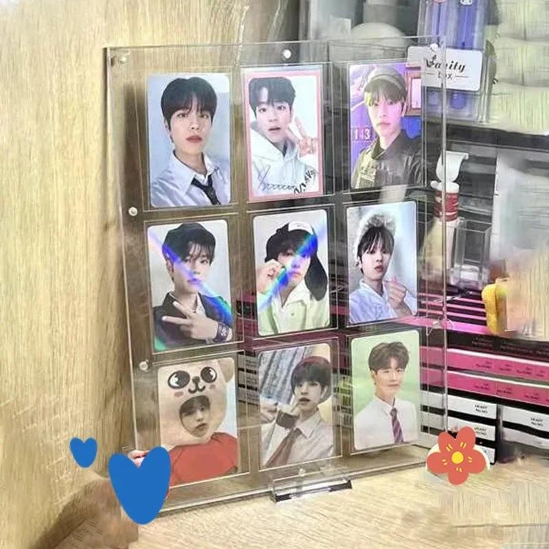 Acrylic Photo Frame Kpop Photocard Stand Idol CD Picture Frames Photo Card Protector Frame Display R