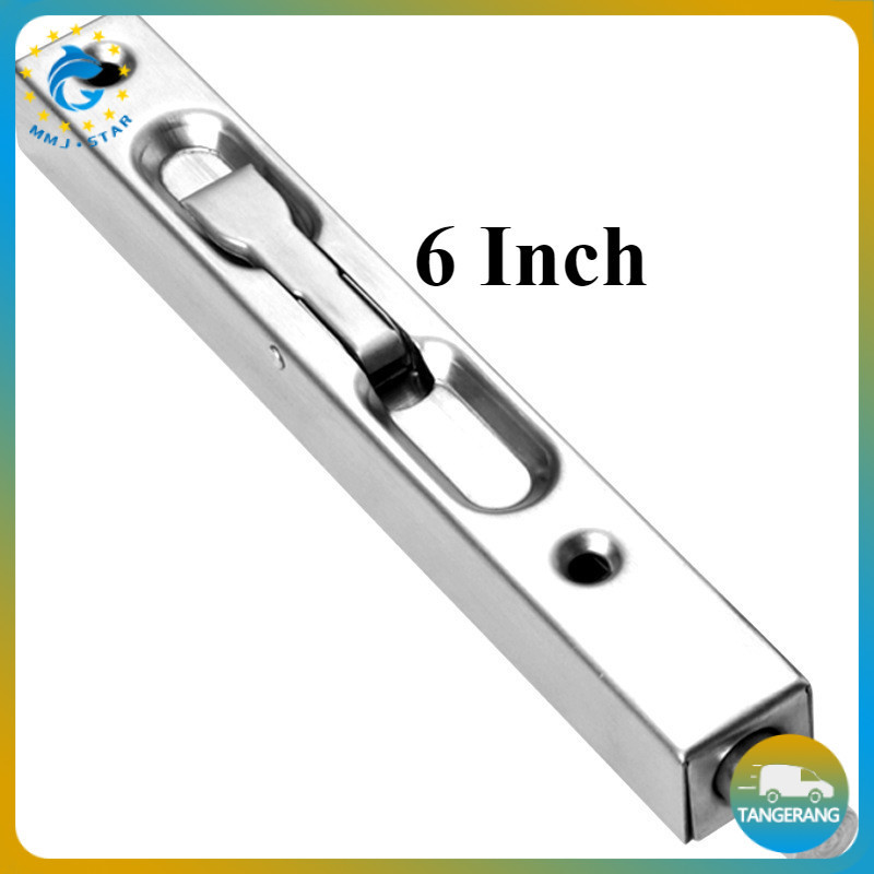 Grendel Pintu Tanam 6 Inch Stainless Slot Pintu Panjang Flush Bolt