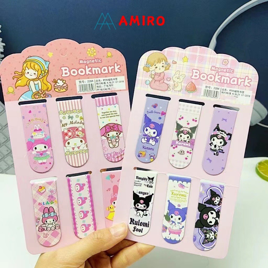 

(Isi 6) Pembatas Buku Magnet Karakter Termurah / Stiker Magnet Bookmark / Penanda Buku Karakter