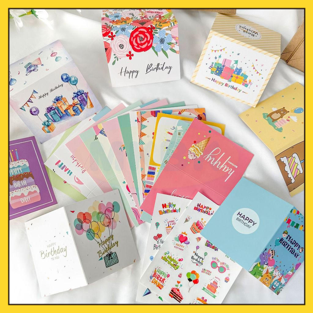 

MKBK Thank You Card Greeting Card Gift Card Kartu Ulang Tahun Card Thank You Kartu Ucapan Polos kartu ucapan kosong 20 Kartu Ulang Tahun Kartu