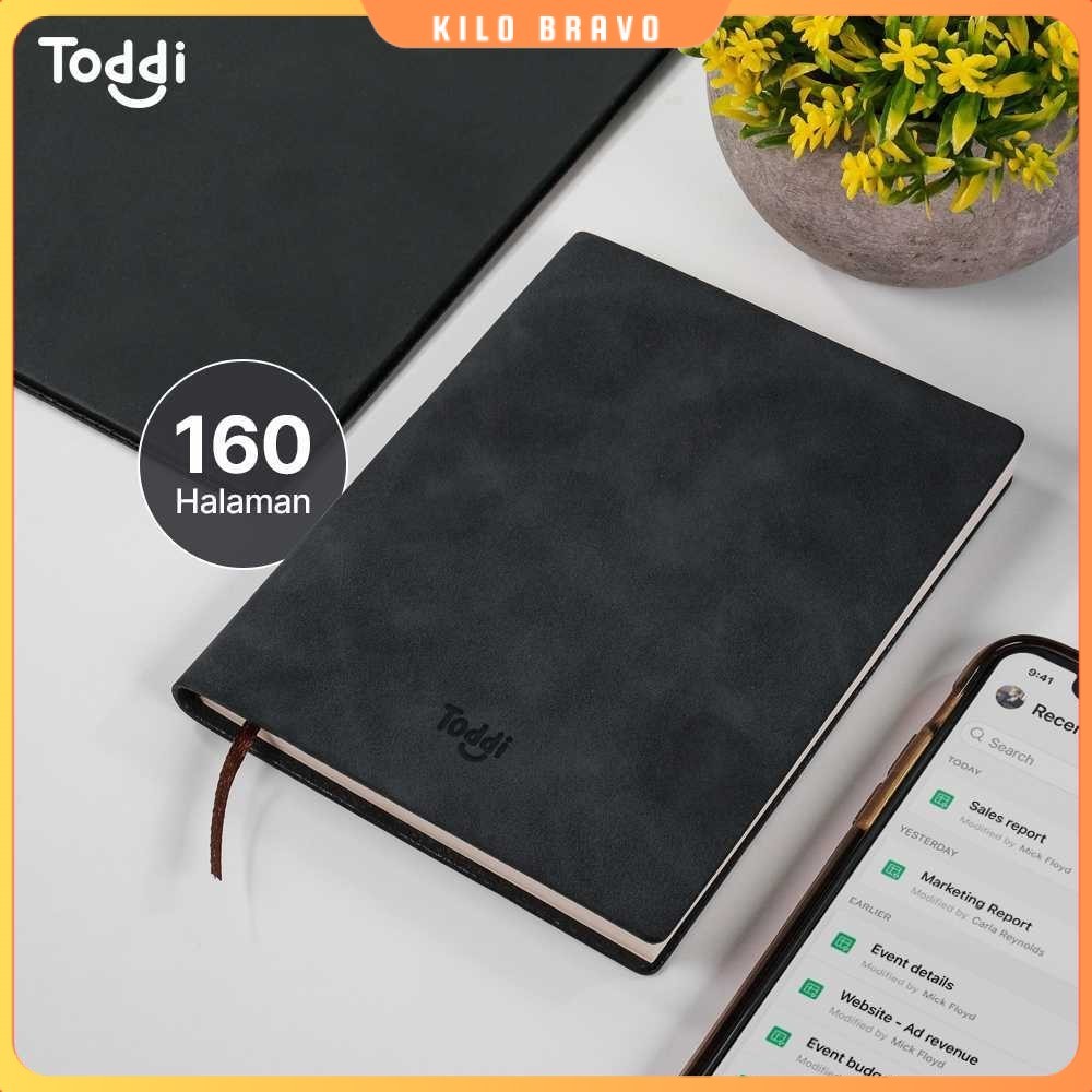 

Toddi Buku Jurnal Hardcover Notebook Diary 68GSM 160 Lembar Grid - 173