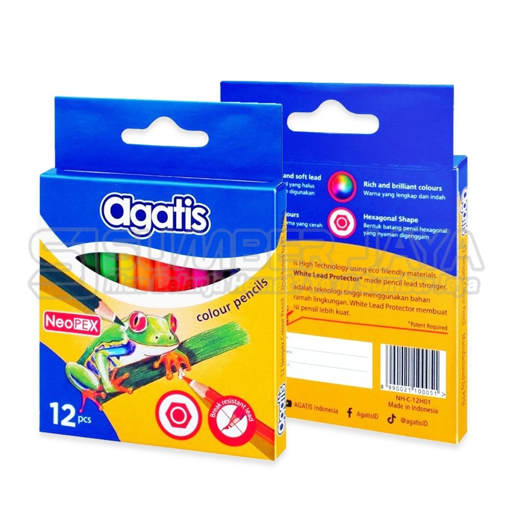 

Pensil Pencil 12 Warna Agatis Neopex C-12 Half Length Pendek Murah