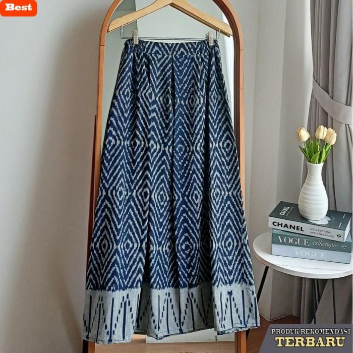 rok wanita kekinian ROK BATIK PANJANG MOTIF TENUN BAWAHAN WANITA - ROK TENUN 23
