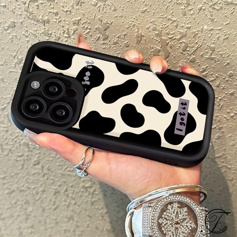 Motif Fashion Sapi Zebra Case Kompatibel Untuk IPhone XR 7Plus 11 15 14 13 12 Pro Max 7 8 6 6s Plus 