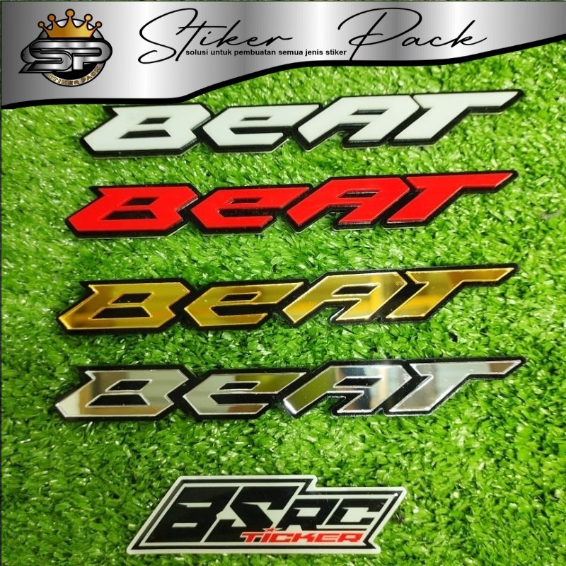 logo 3D BEAT PREMIUM SEPASANG / LOGO HONDA BEAT