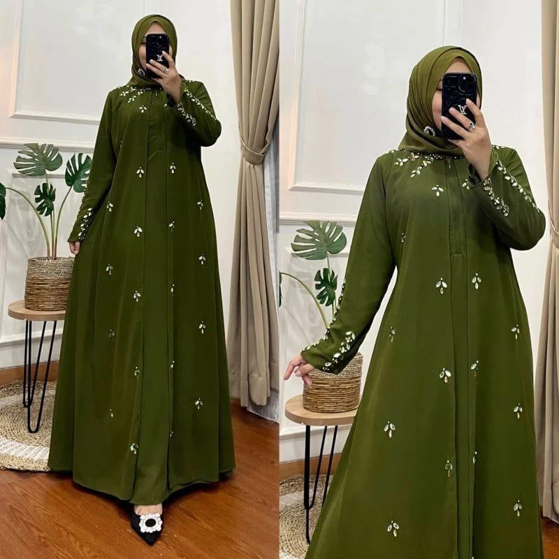 Saluna Maxi Dress Gamis Pesta Terbaru Fashion Muslim Kekinian Paling Murah Modern Busui Friendly Bah