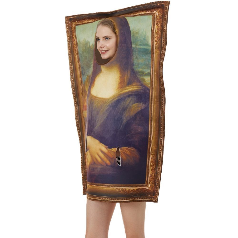 New Funny Halloween Cos jumpsuit Mona Lisa costume