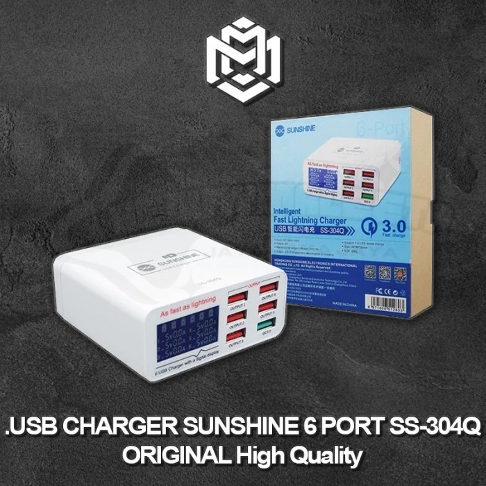 Adaptor Charger Sunshine SS-304Q 6PORT/ADAPTOR CHARGER SUNSHINE SS304Q