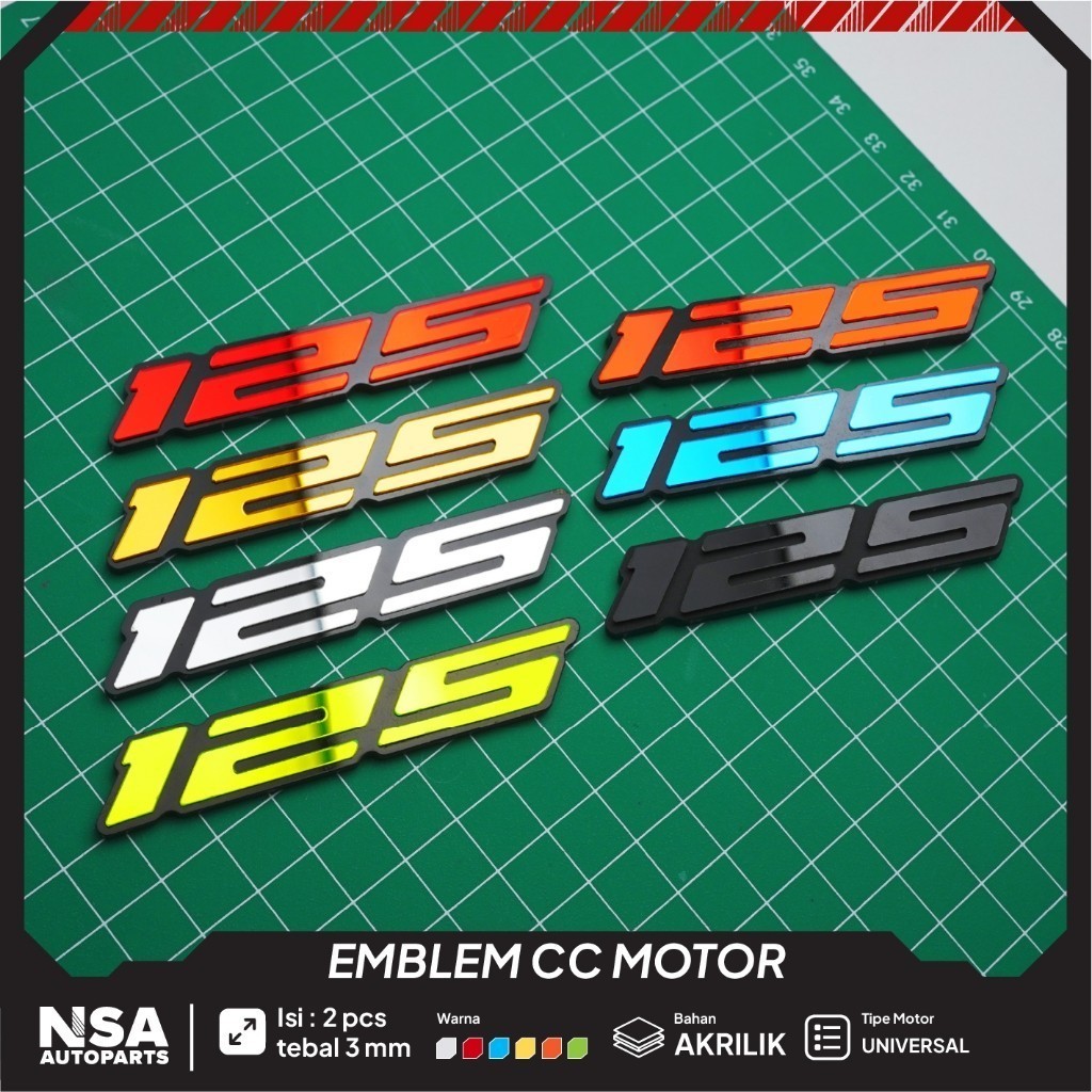 EMBLEM CC MOTOR UNIVERSAL VARIO BEAT NMAX ADV 110/110i/125/125i/150/150i/155/250 EMBLEM CC BESAR  MO
