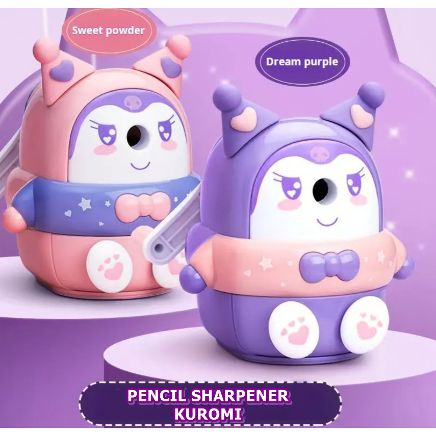 

HAPPY TIME SERUTAN PENSIL PUTAR RAUTAN SEGALA JENIS PENSIL BISA MOTIF KUROMI 8636 RAUTAN PENSIL PENCIL SHARPENER ANTI MACET SAAT DIGUNAKAN