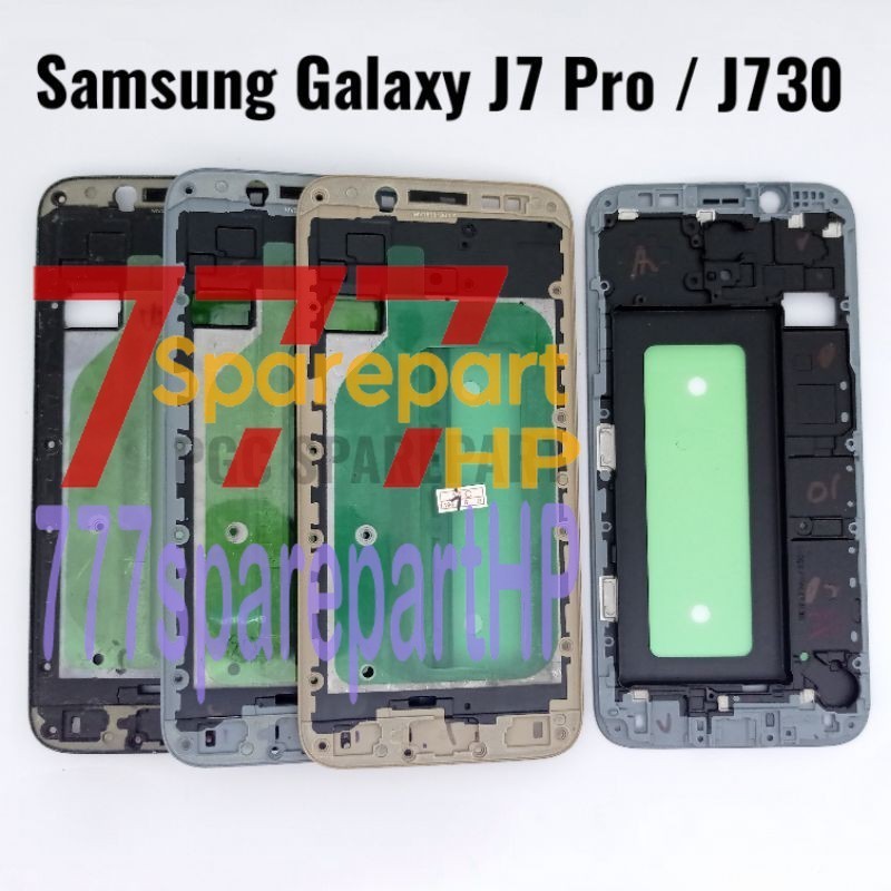 Original Frame Tulang Tengah Samsung Galaxy J7 Pro / J730 - Bezzel Bezel Bejel Tempat Dudukan Mesin &amp; LCD - 777sparepartHP