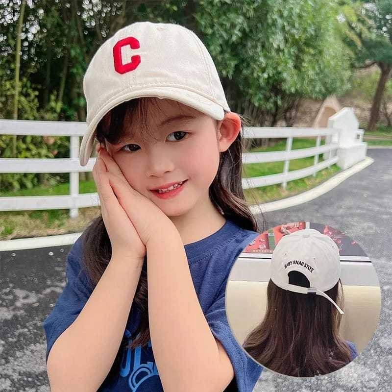 Topi Anak CUSTOME nama dan inisial Laki Laki Perempuan Baseball Usia 2 3 4 5 6 7 8 9 10 11 12 tahun 