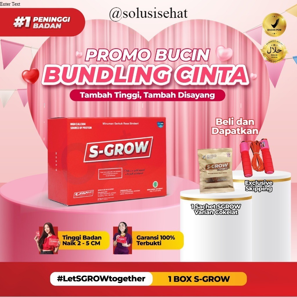 S-GROW Peninggi Badan Terbaik Untuk Remaja dan Dewasa