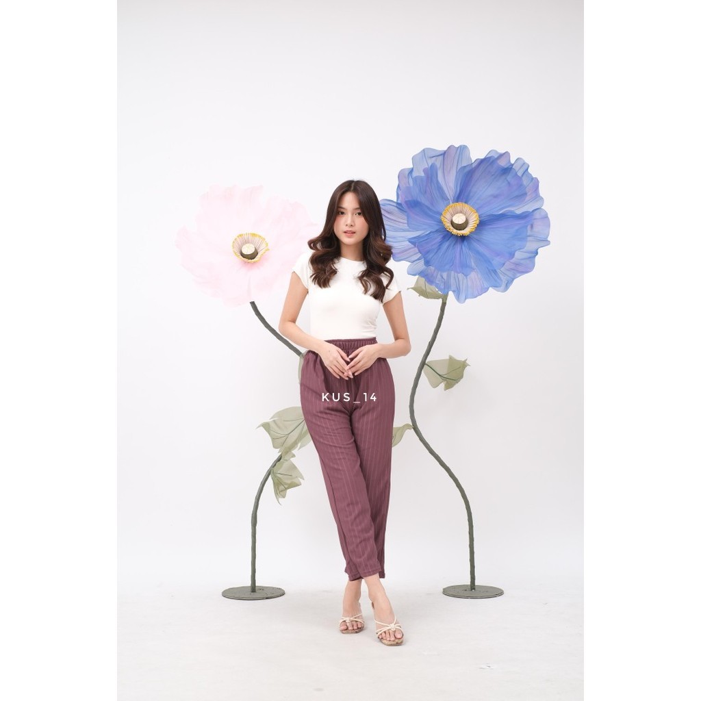 Baggy Pants Knit Hornet Jumbo / Celana Baggy Hornet Polos Kekinian