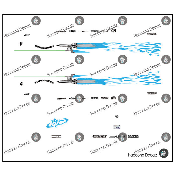 VW Jetta Fast and Furious Water Slide Decal
