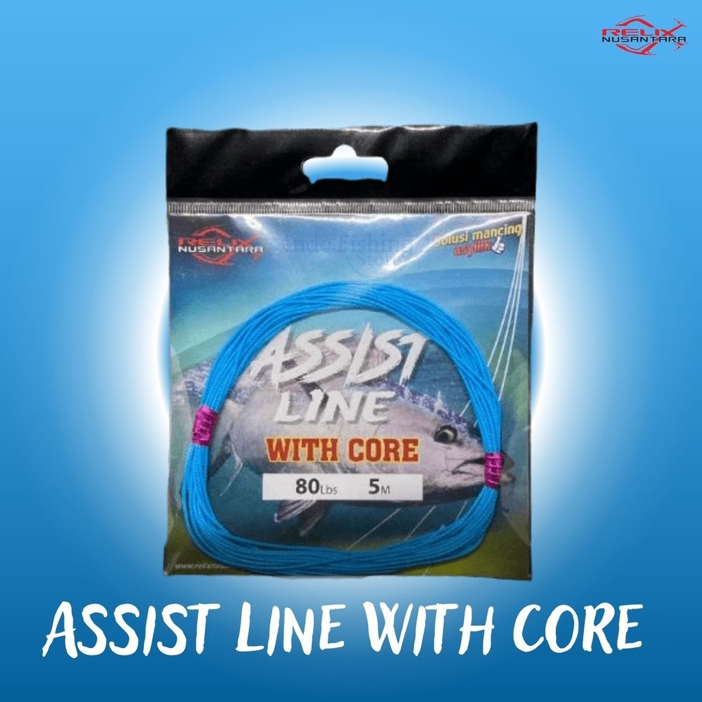 Assist Line With Core Relix Nusantara Senar Pancing Laut penyambung Umpan dan PE Leader - PP