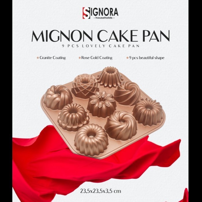 Loyang Mignon Cake pan Signora Loyang Sultan Mini Mignon Signora