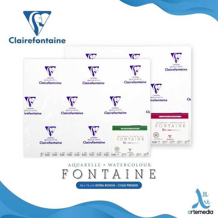

Clairefontaine Fontaine 56x76cm Watercolor Paper Kertas Cat Air