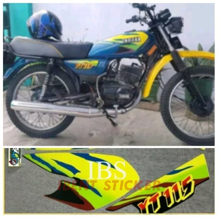STIKER STIKER STRIPING LIS YAMAHA YT115 YT 115 HIJAU