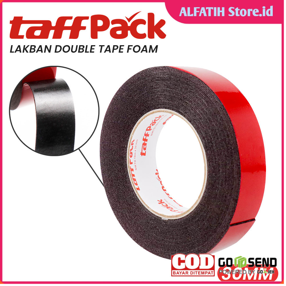 TaffPACK Lakban Double Tape Foam 10M 30 mm - Red - 7RHZ1HRE